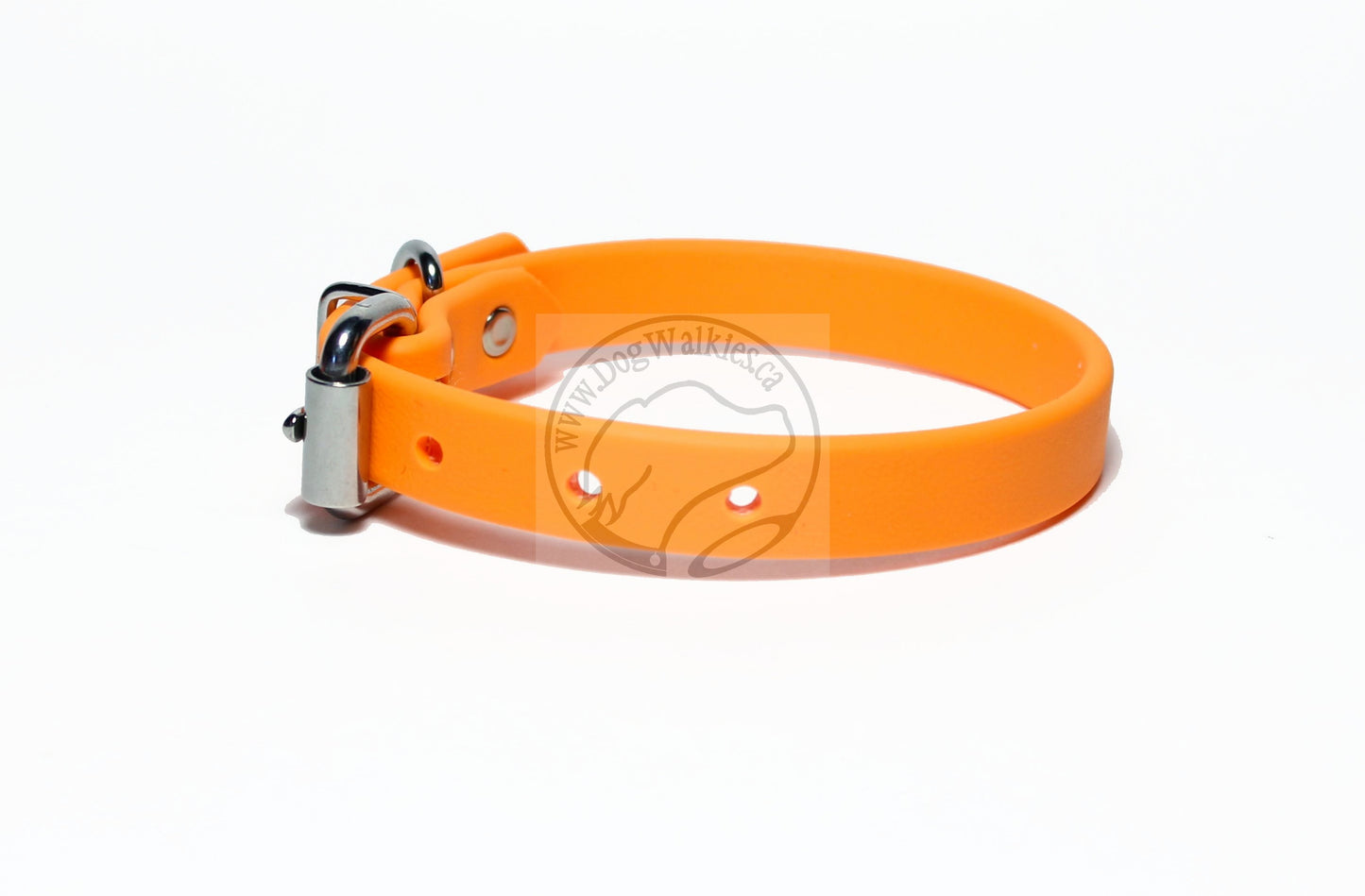 Bright Pumpkim Orange Biothane Dog Collar - 5/8"(16mm) wide