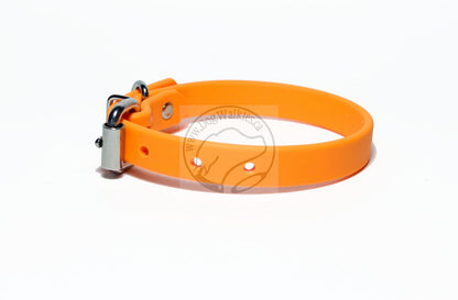Bright Pumpkim Orange Biothane Dog Collar - 5/8"(16mm) wide