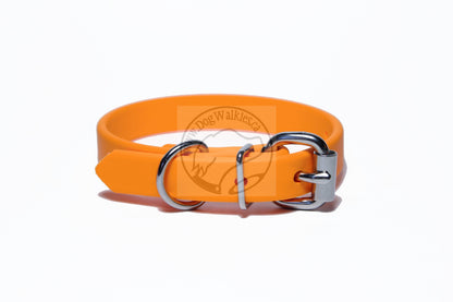 Bright Pumpkim Orange Biothane Dog Collar - 5/8"(16mm) wide