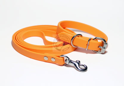 Bright Pumpkim Orange Biothane Dog Collar - 5/8"(16mm) wide