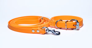 Bright Pumpkim Orange Biothane Dog Collar - 5/8"(16mm) wide