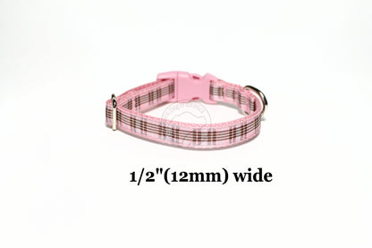 Raspberry tartan - dog collar