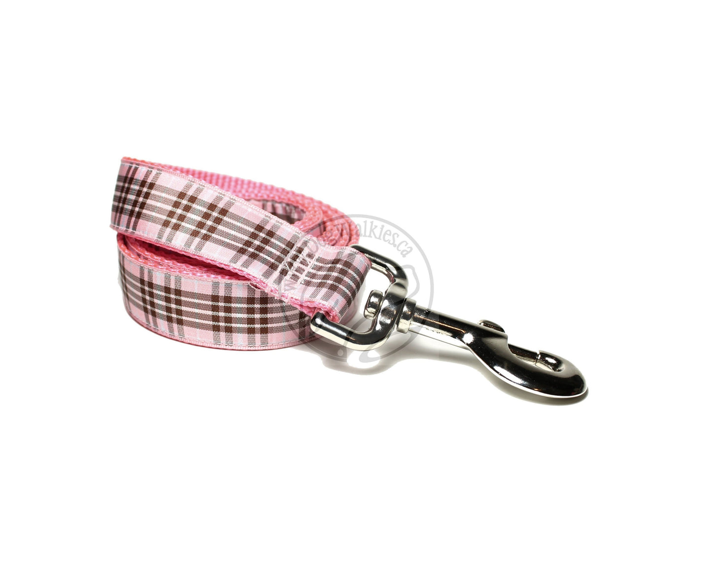 Tartan Dog Leash - Raspberry Plaid
