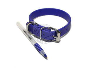 Royal Blue Biothane Dog Collar - 3/4" (20mm) wide