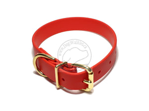 Poppy Red Biothane Dog Collar - 1 inch (25mm) wide