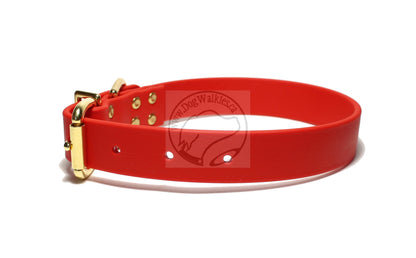 Poppy Red Biothane Dog Collar - 1 inch (25mm) wide