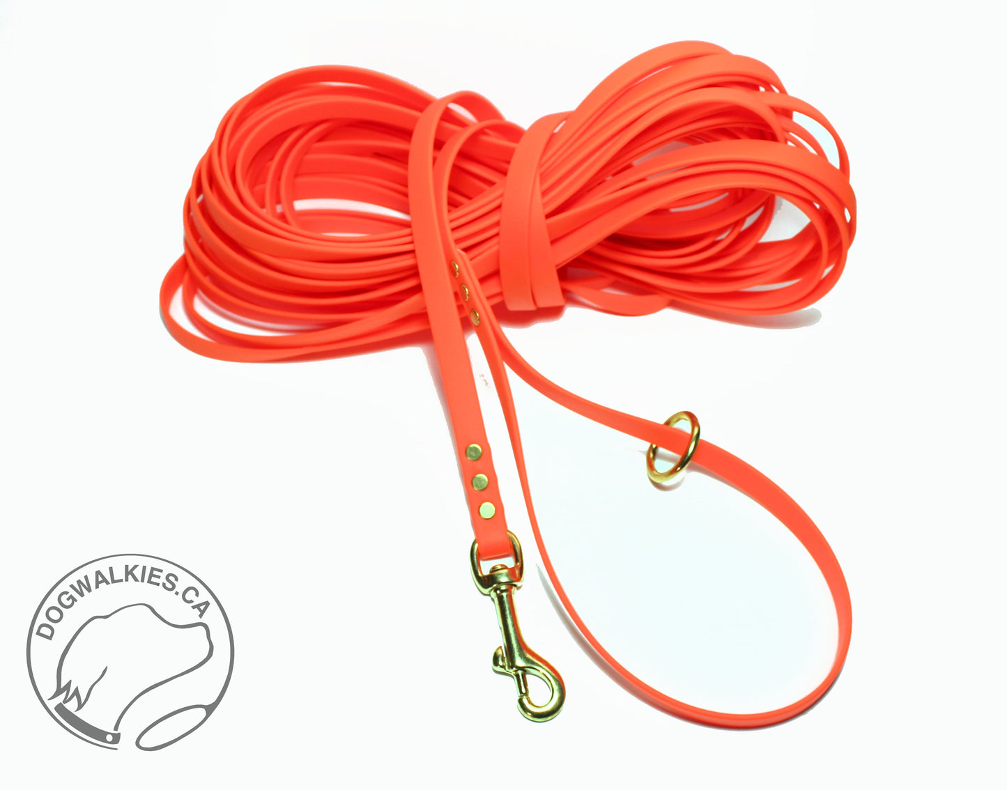 Extra long leash 1/2" (12mm) wide - 15m (50ft) or 30m (100ft) Biothane Waterproof Tracking Recall Long Line - All Colours (Copy)