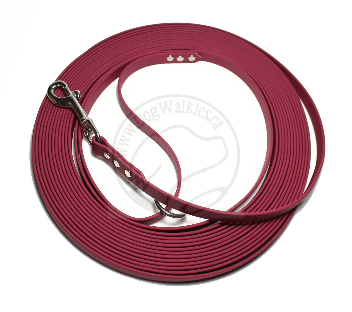 Regular Width, 1/2" (12mm) wide, Biothane Waterproof Tracking Recall Long Line - all colours