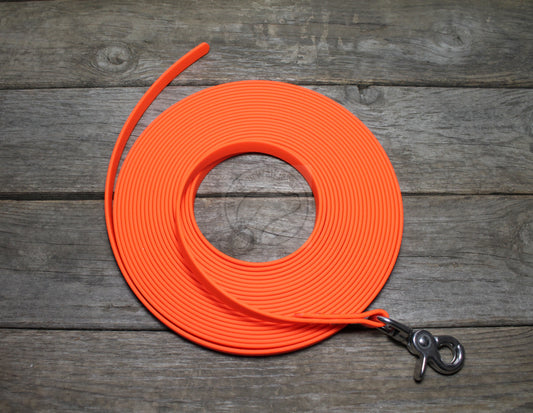 Neon Orange Waterproof Tracking Recall Long Line