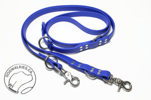 WIDER Heavy Convertible Waterproof Leash in Genuine Biothane - 20mm (3/4") width