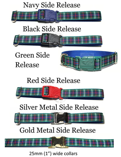 Rose Clan tartan - dog collar