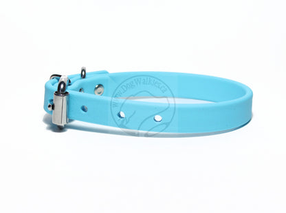 Frozen Blue Biothane Dog Collar - 5/8"(16mm) wide