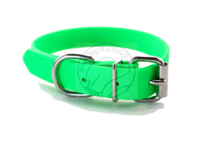 Neon Apple Green Biothane Dog Collar - 1 inch (25mm) wide