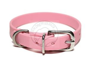 Bubblegum Pink Biothane Small Dog Collar - 1/2" (12mm) wide