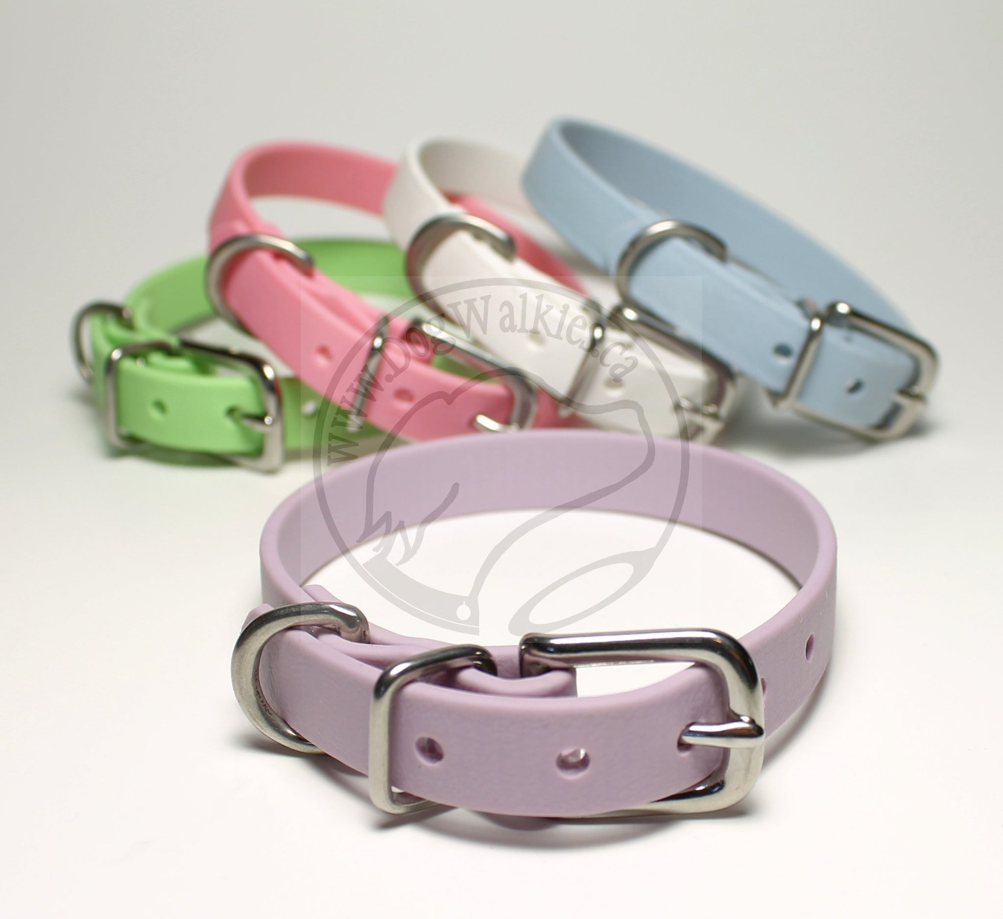 Lavender Purple Pastel Biothane Small Dog Collar - 1/2" (12mm) wide