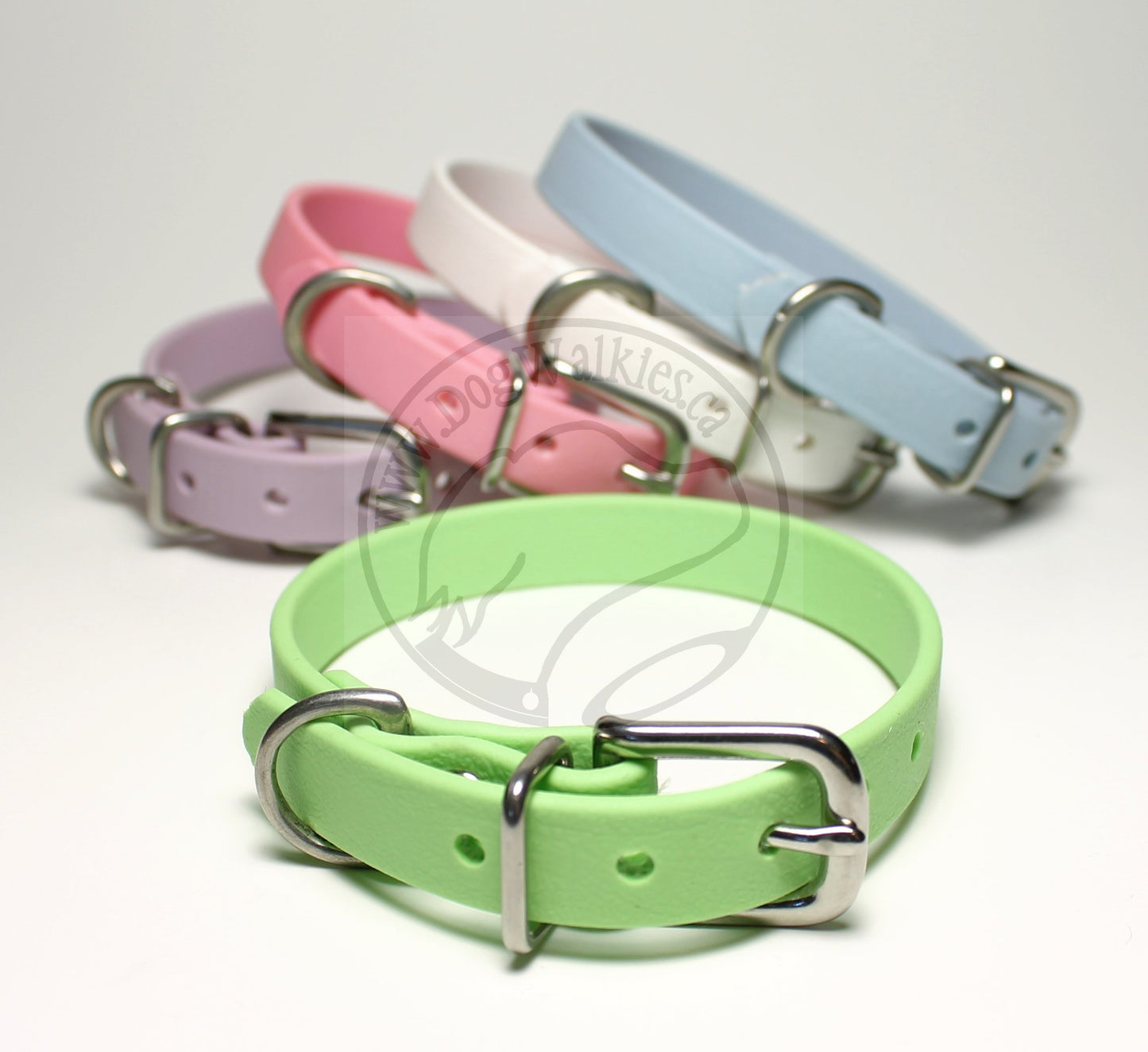Discontinued- Limited Pastel Mint Green Biothane Small Dog Collar - 1/2" (12mm) wide