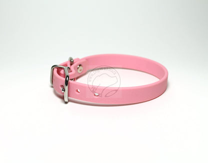 Bubblegum Pink Biothane Small Dog Collar - 1/2" (12mm) wide