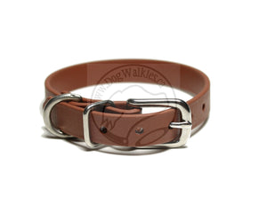 Milk Chocolate Brown Biothane Small Dog Collar - 1/2" (12mm) wide