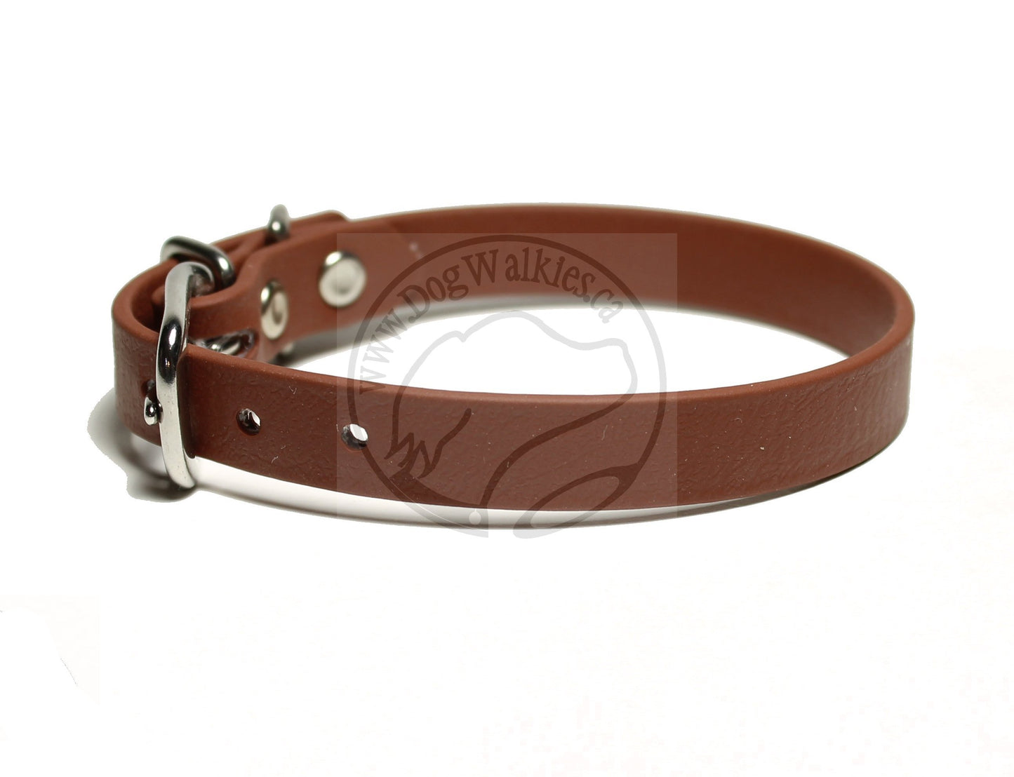 Milk Chocolate Brown Biothane Small Dog Collar - 1/2" (12mm) wide