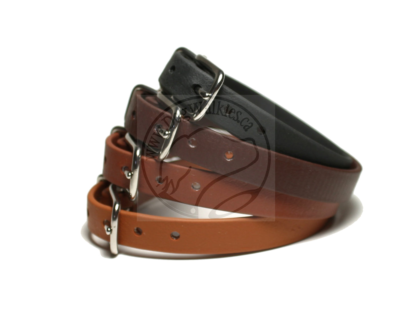Jet Black Biothane Small Dog Collar - 1/2" (12mm) wide