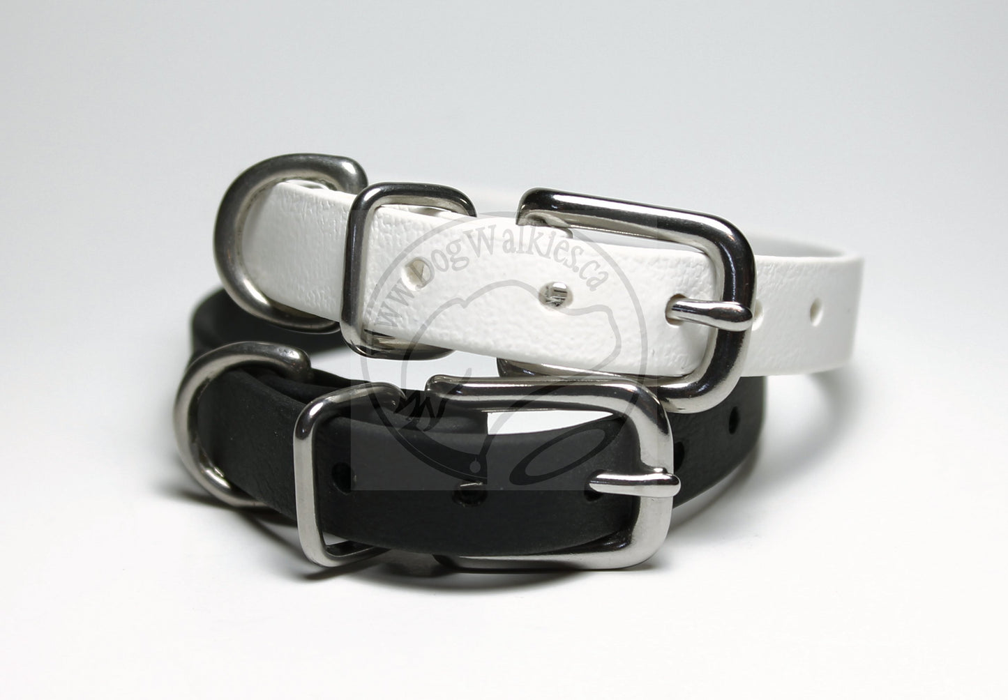 Jet Black Biothane Small Dog Collar - 1/2" (12mm) wide