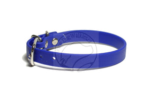 Royal Blue Biothane Small Dog Collar - 1/2" (12mm) wide