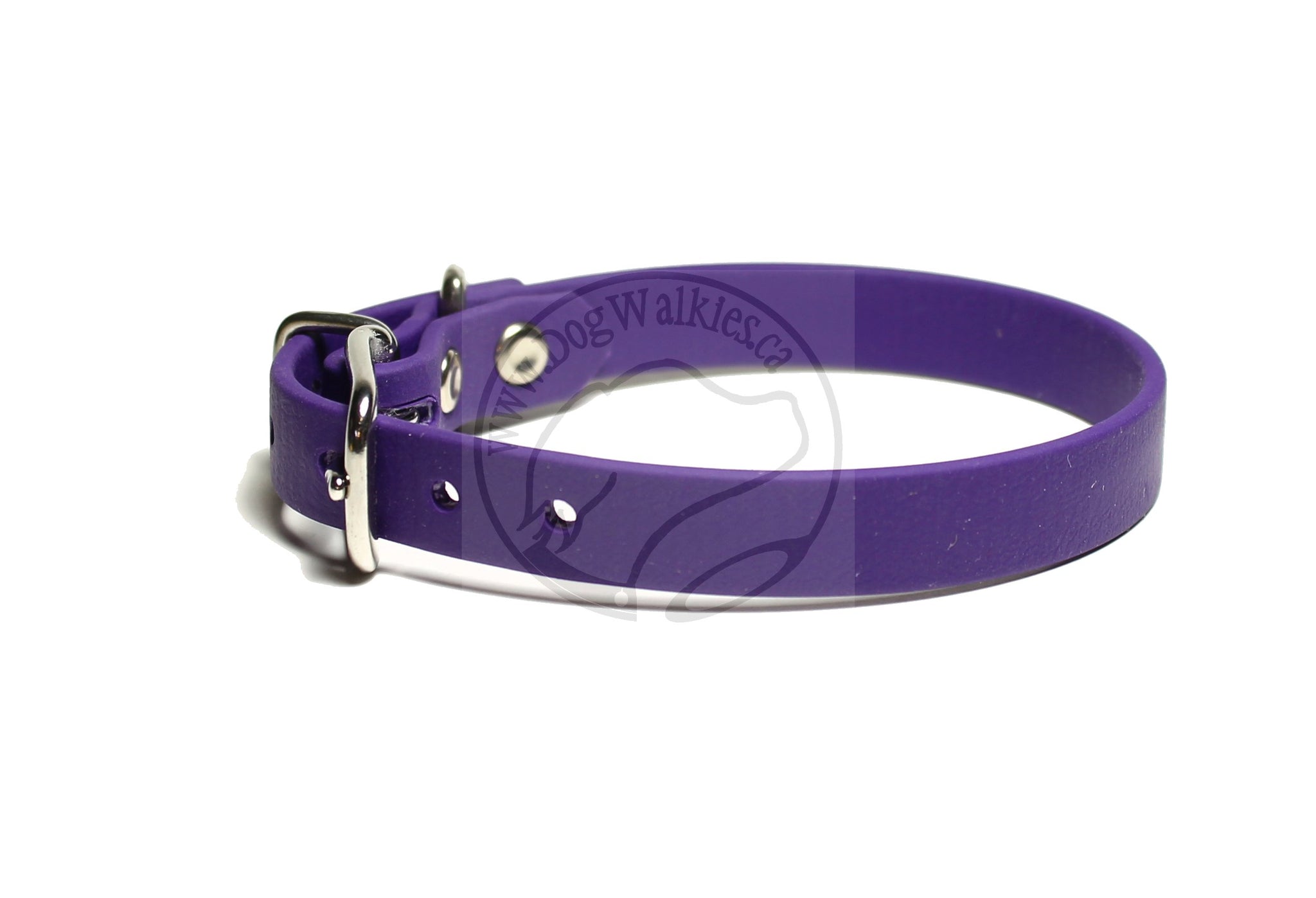 Royal Purple Biothane Small Dog Collar - 1/2" (12mm) wide