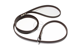 English Slip Lead - Stainless Steel or Solid Brass - Waterproof Leash in Genuine Biothane - 12mm (1/2") width