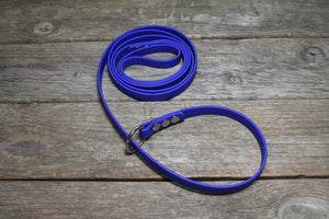 English Slip Lead - Stainless Steel or Solid Brass - Waterproof Leash in Genuine Biothane - 12mm (1/2") width