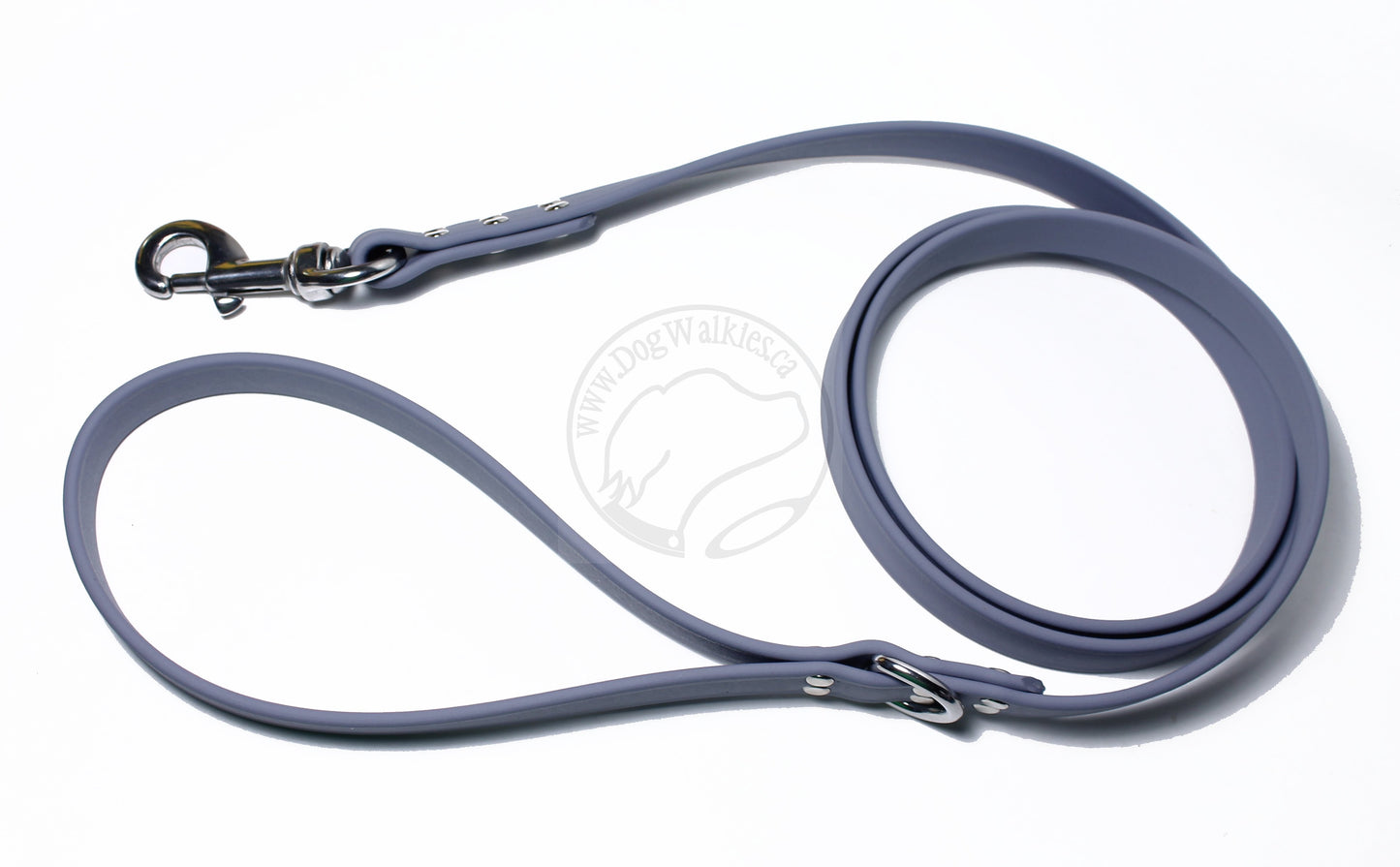 Stormy Gray or Grey Biothane Large Dog Leash