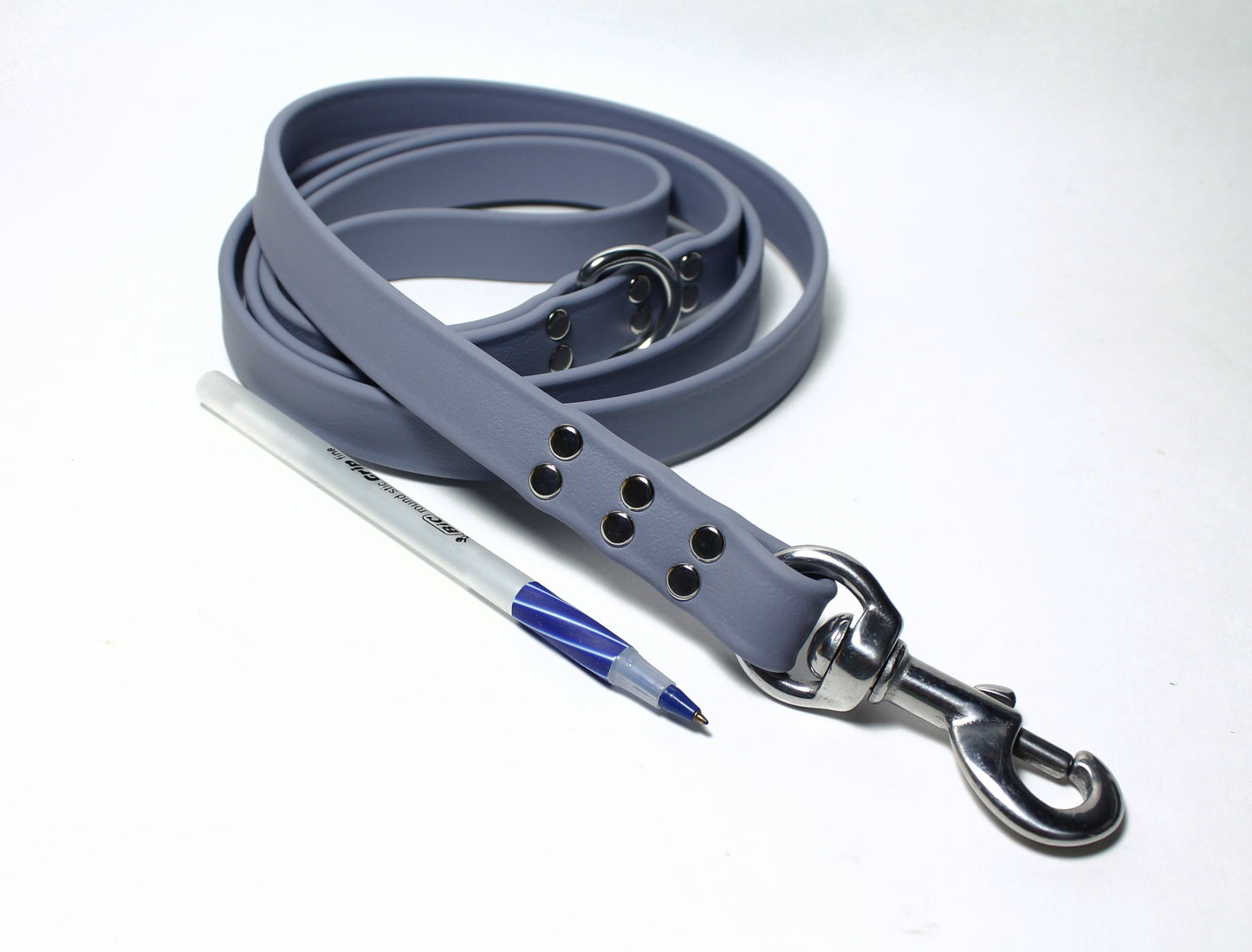 Stormy Gray or Grey Biothane Large Dog Leash