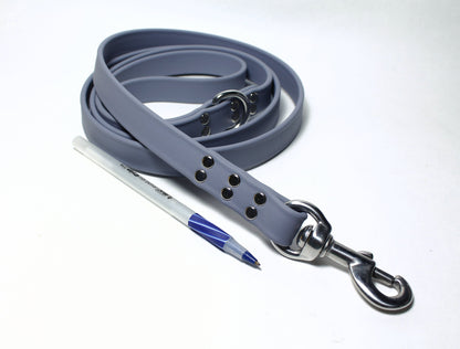 Stormy Gray or Grey Biothane Large Dog Leash