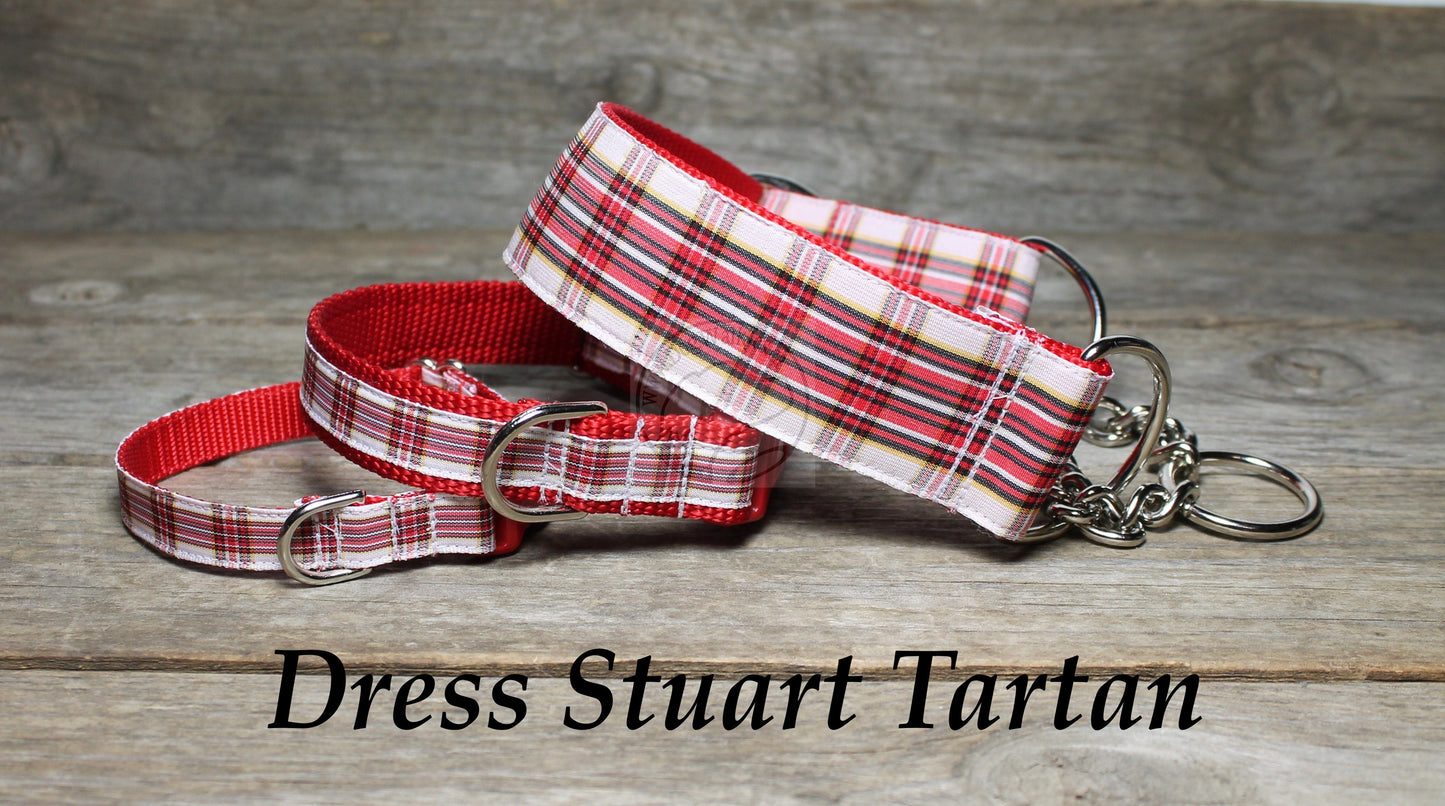 Stuart Clan Dress tartan - dog collar