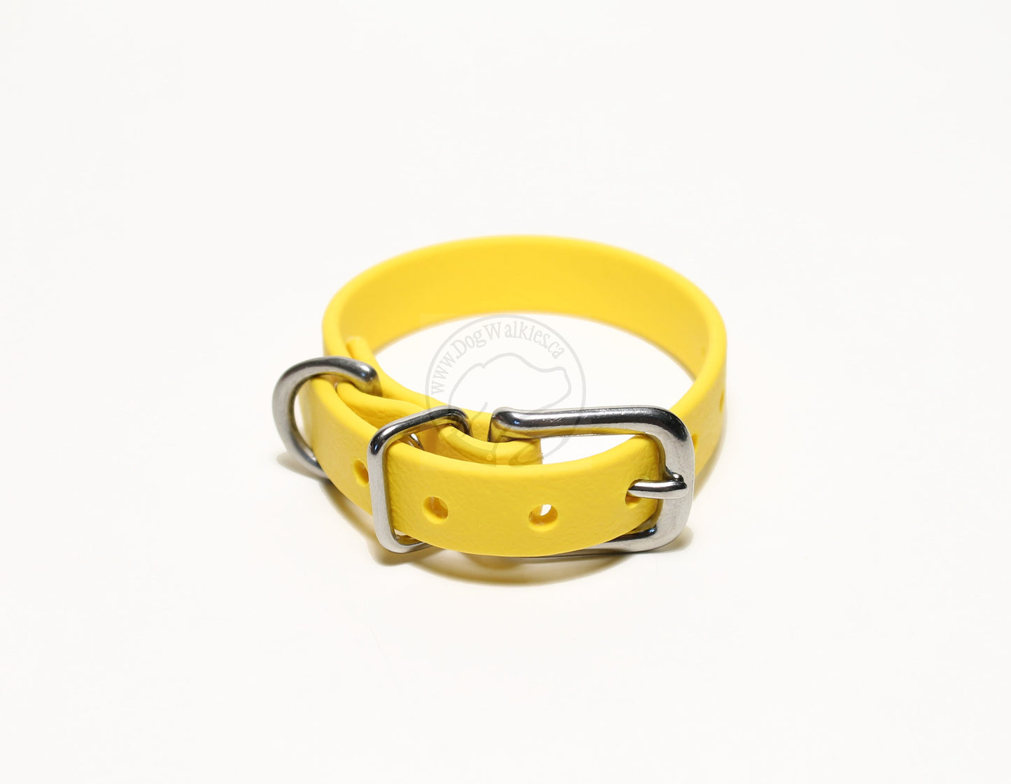 Sunflower Yellow Biothane Small Dog Collar - 1/2" (12mm) wide