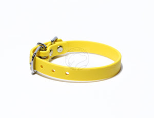 Sunflower Yellow Biothane Small Dog Collar - 1/2" (12mm) wide