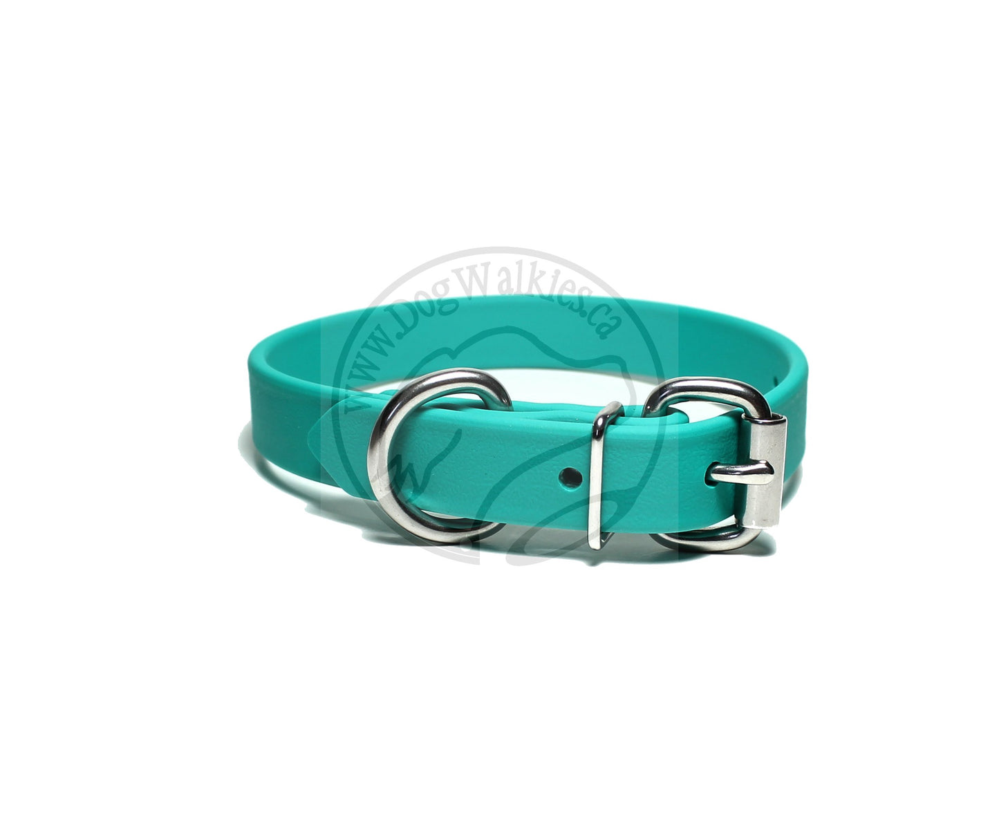 Teal Biothane Dog Collar - 3/4" (20mm) wide