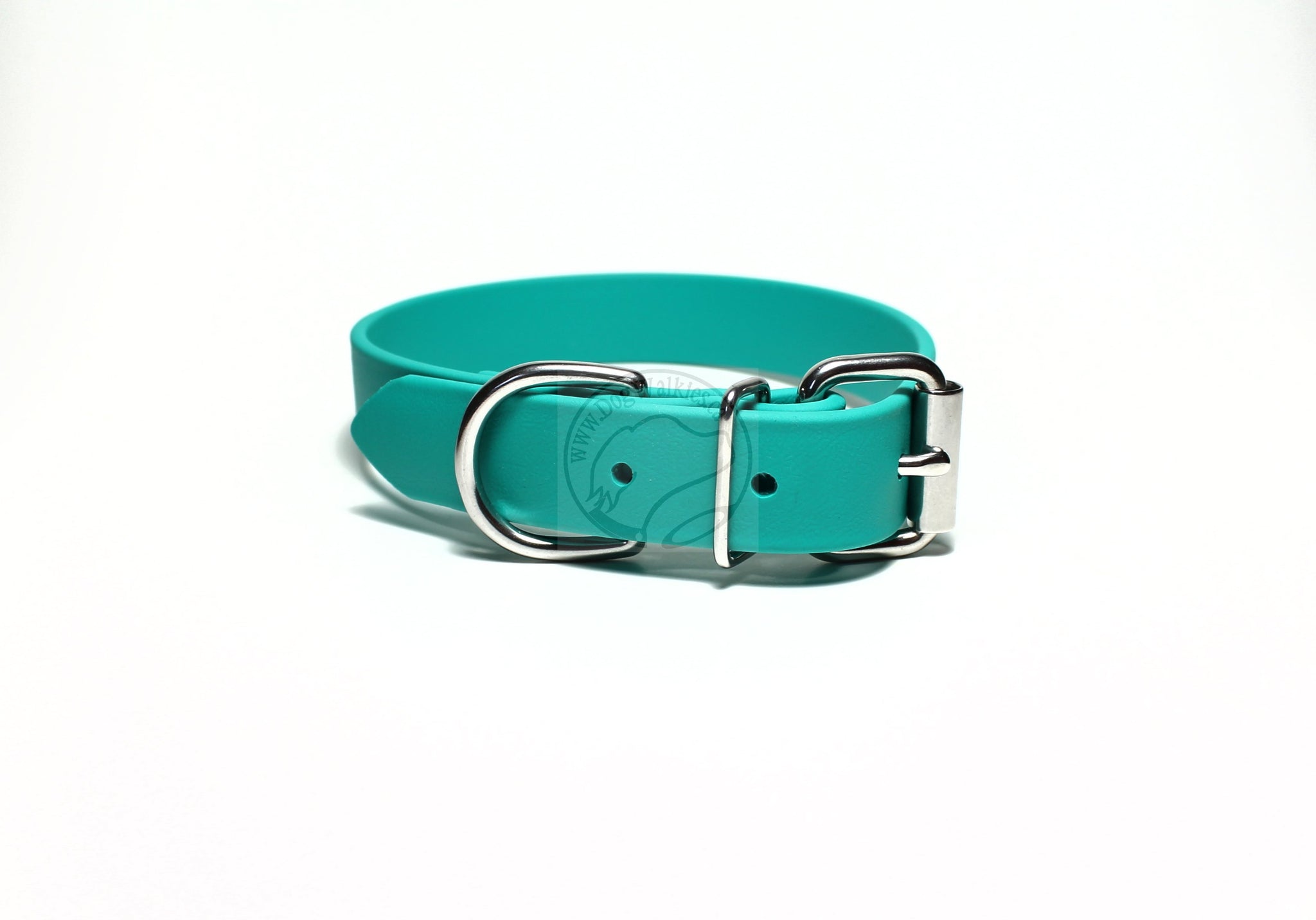 Teal Biothane Dog Collar - 1 inch (25mm) wide