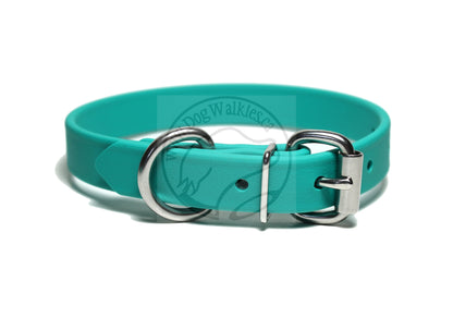 Teal Biothane Dog Collar - 3/4" (20mm) wide