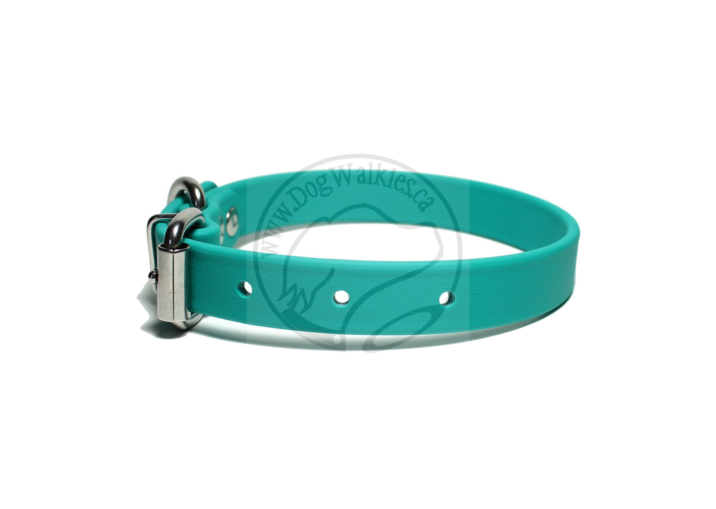 Teal Biothane Dog Collar - 3/4" (20mm) wide