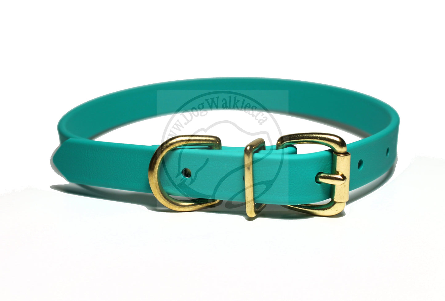 Teal Biothane Dog Collar - 3/4" (20mm) wide