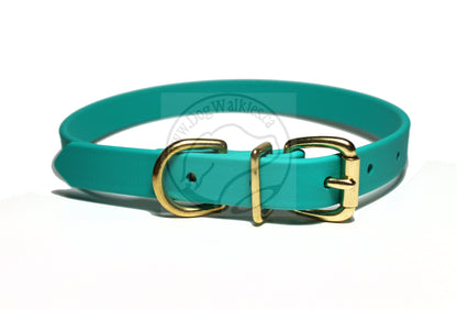 Teal Biothane Dog Collar - 3/4" (20mm) wide