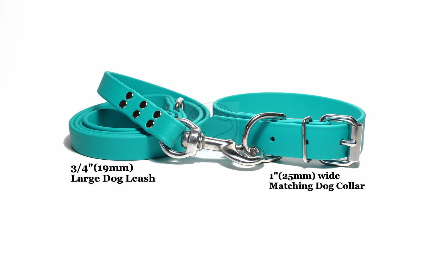 Teal Biothane Large Dog Leash