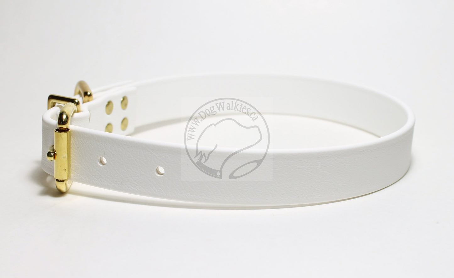 Snow White Biothane Dog Collar - 1 inch (25mm) wide