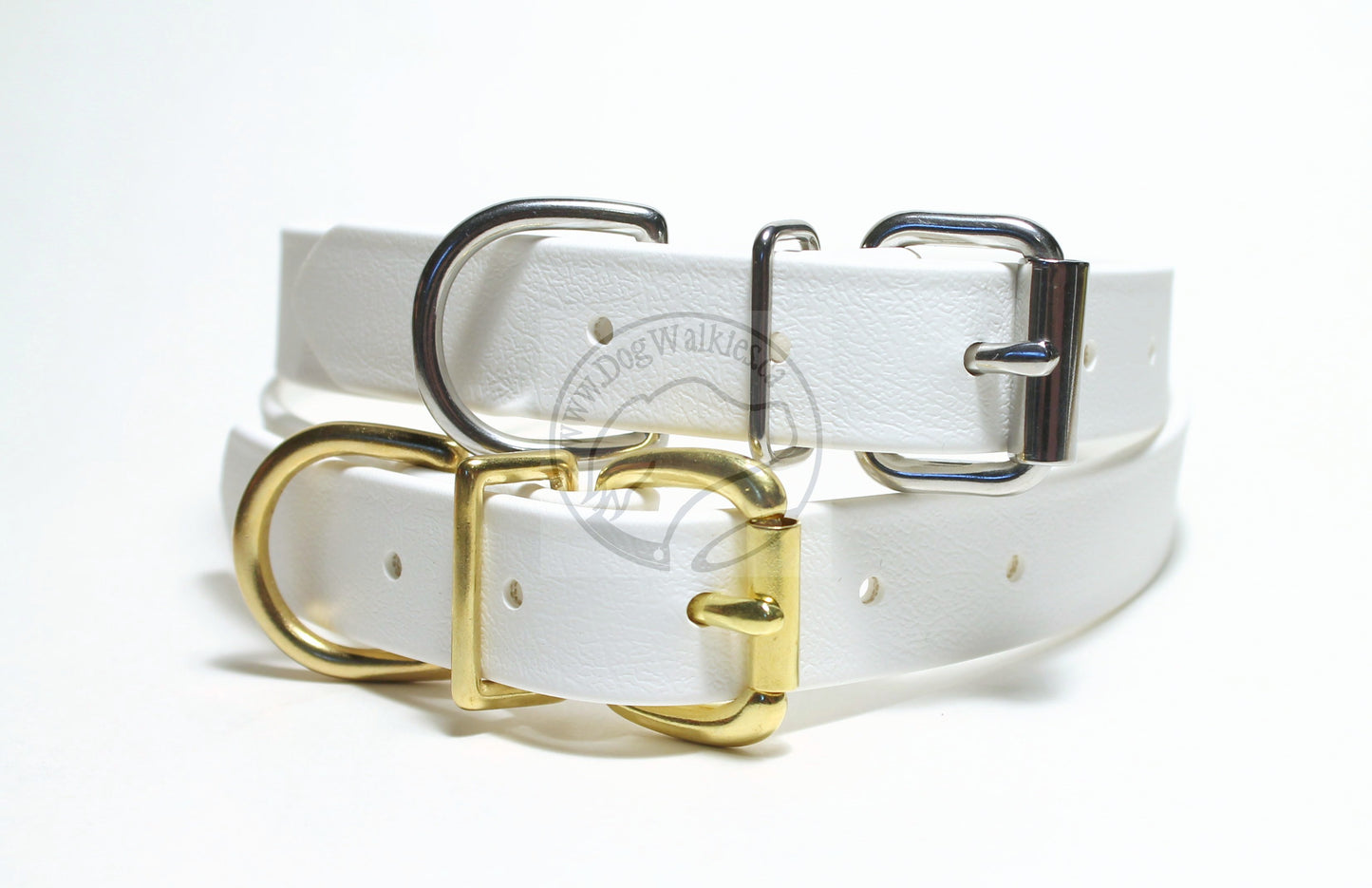 Snow White Biothane Dog Collar - 1 inch (25mm) wide