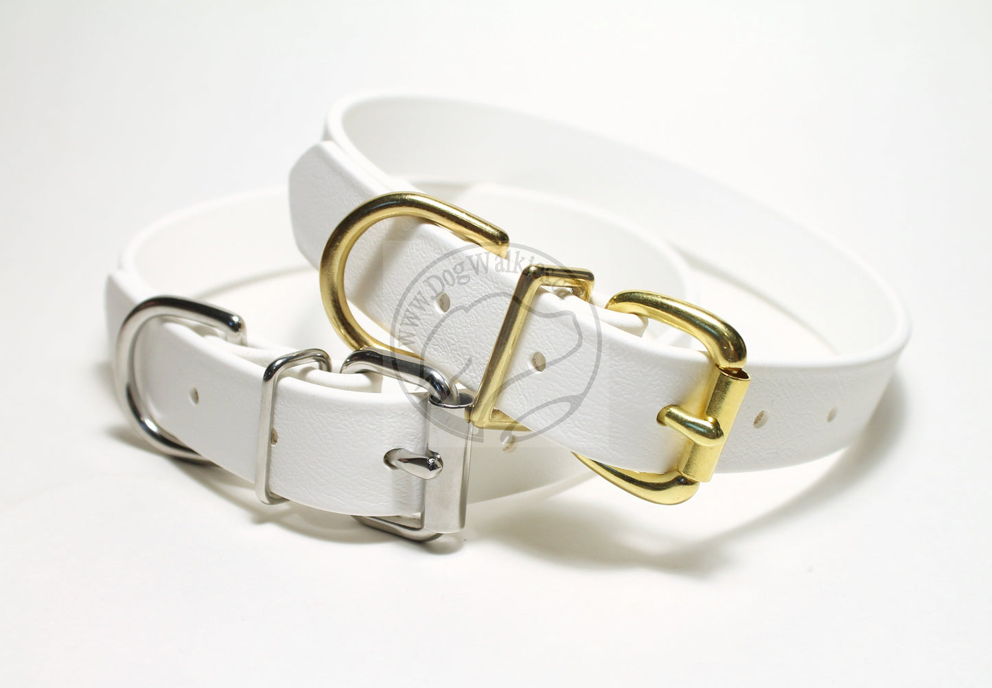 Snow White Biothane Dog Collar - 1 inch (25mm) wide