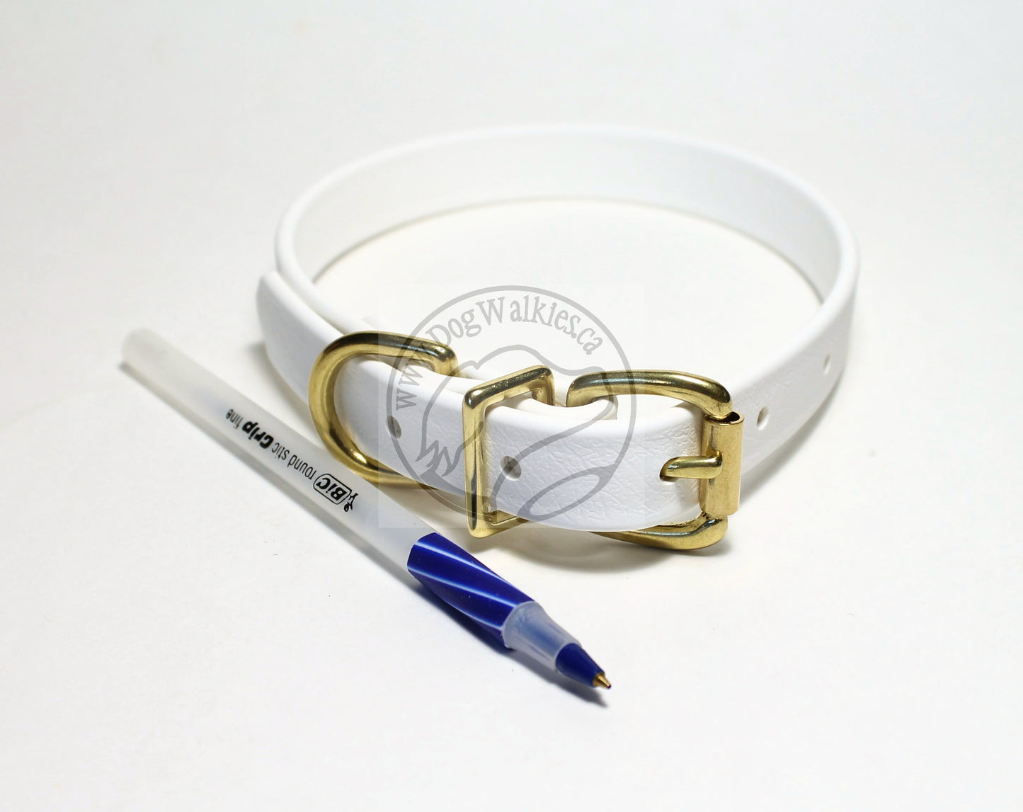 Snow White Biothane Dog Collar - 3/4" (20mm) wide