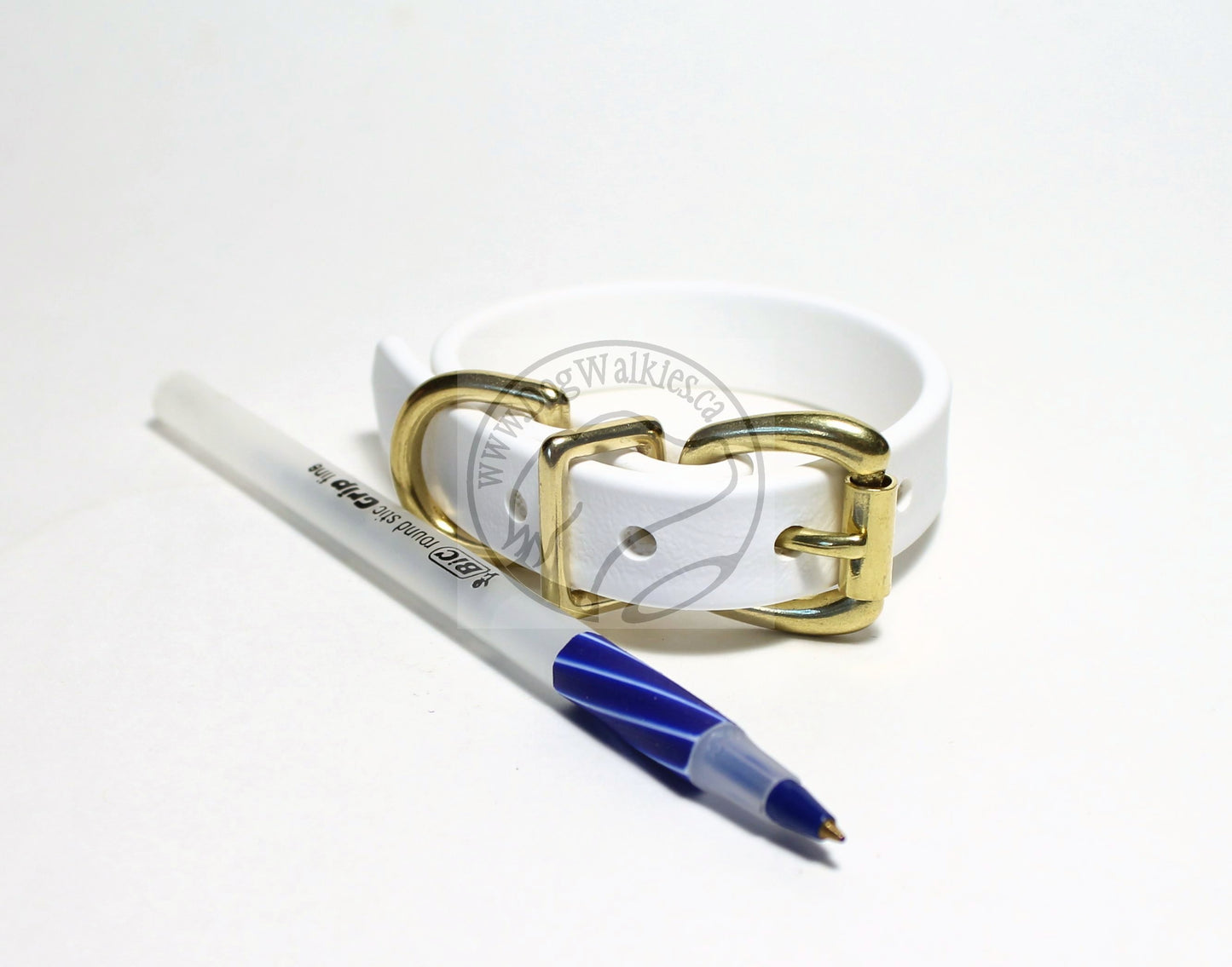 Snow White Biothane Dog Collar - 5/8"(16mm) wide