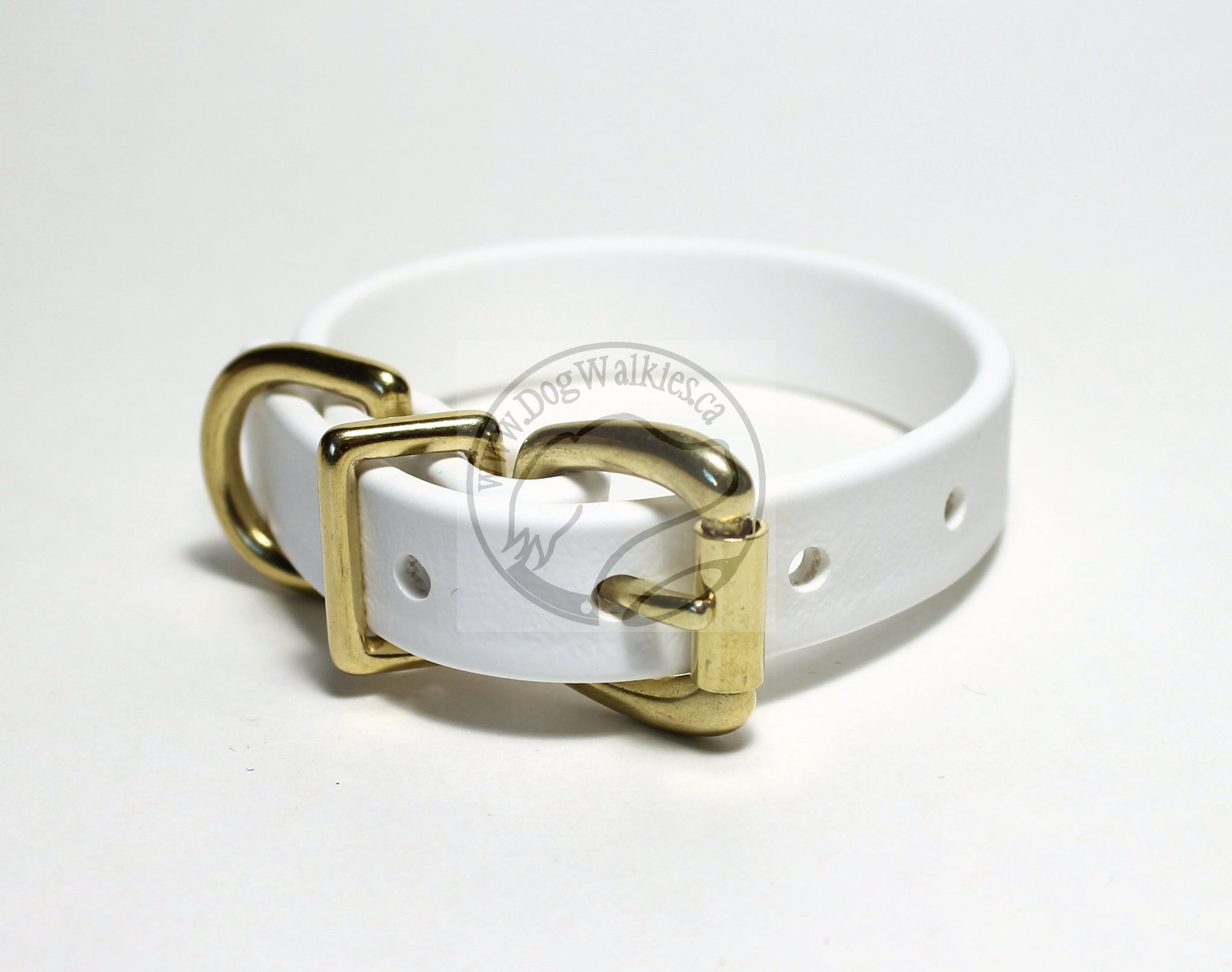Snow White Biothane Dog Collar - 5/8"(16mm) wide