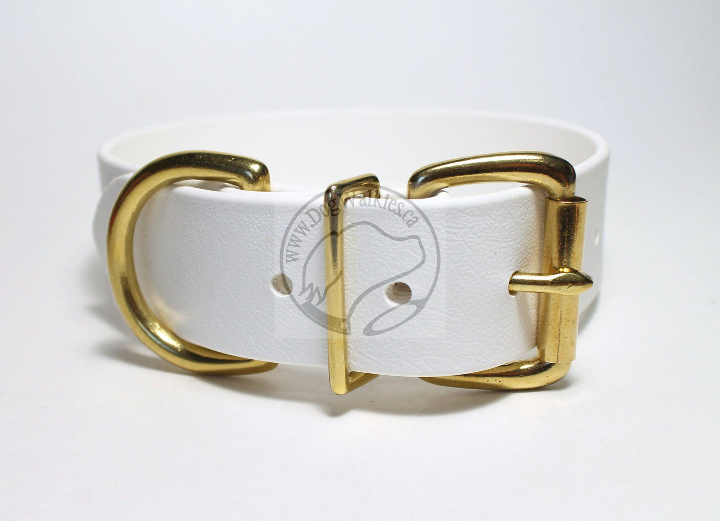 Snow White Biothane Dog Collar - Extra Wide - 1.5 inch (38mm) wide