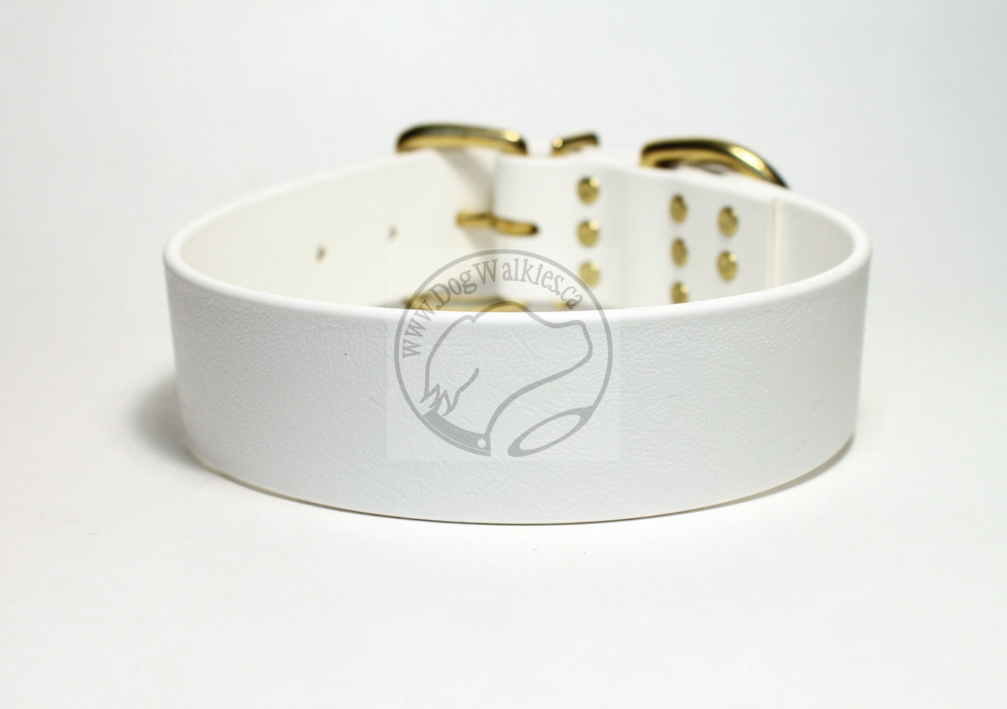 Snow White Biothane Dog Collar - Extra Wide - 1.5 inch (38mm) wide